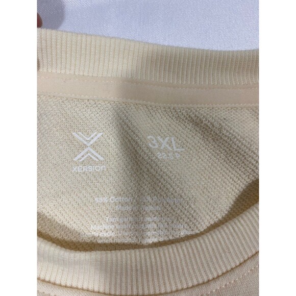 Xersion 3XL off white sweatshirt cotton blend New With Tags Keep Moving Graphics - Picture 9 of 12